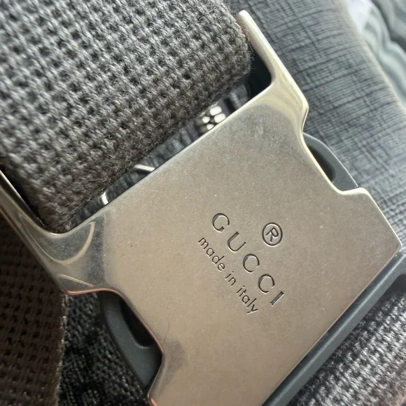 Gucci Black GG Logo Monogram Shoulder Bag